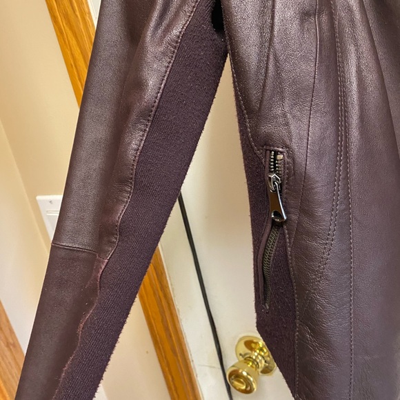 NOT FOR SALE Marc New York Burgundy Andrew Marc women’s Leather Jacket Women XS - Picture 5 of 8
